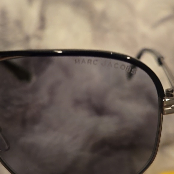 Marc Jacobs Black and Silver Sunglasses Brand New in Case